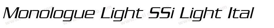 Monologue Light SSi Light Italic字体转换